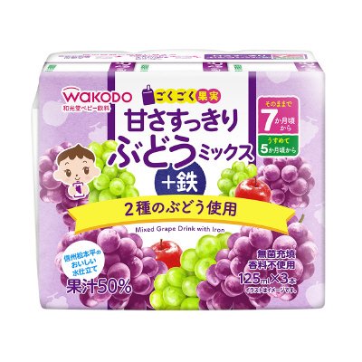 ごくごく果実　甘さすっきりぶどうミックス＋鉄