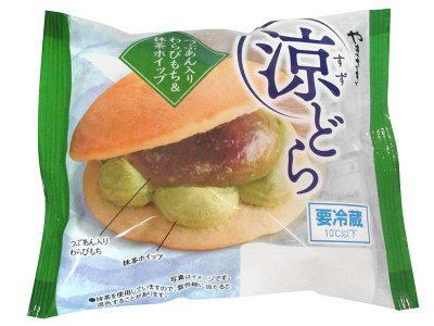 涼どら（つぶあん入りわらびもち＆抹茶ホイップ）