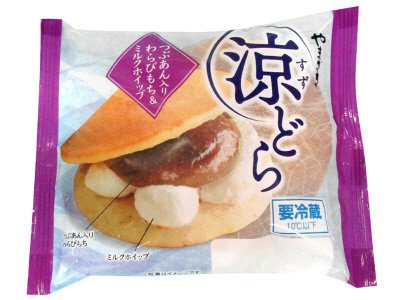 涼どら（つぶあん入りわらびもち＆ミルクホイップ）
