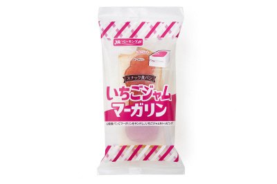 スナック食パンいちごジャムマーガリンサンド
