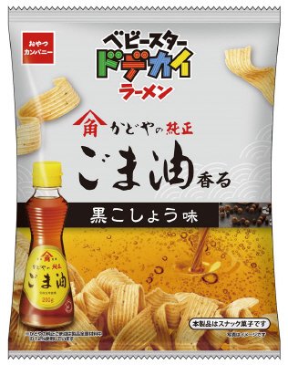ベビースタードデカイラーメンかどやの純正ごま油香る黒こしょう味