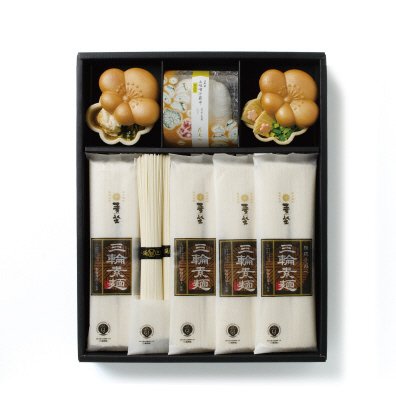 麦坐　三輪素麺・京都/辻が花　お吸い物最中詰合せ　ＭＴＳ－３０