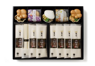 麦坐　三輪素麺・京都/辻が花　お吸い物最中詰合せ　ＭＴＳ－５０