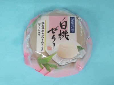 涼菓の雫　白桃ゼリー（福島県産あかつき白もものピューレ使用）