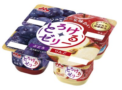 森永とろけるゼリー　ぶどう＆りんご
