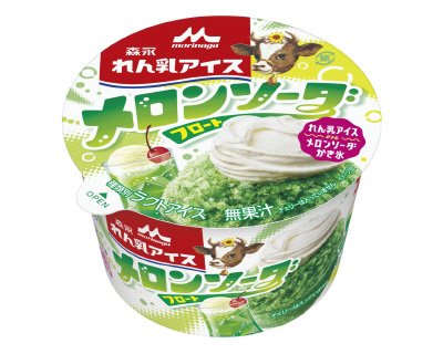森永れん乳アイス メロンソーダフロート