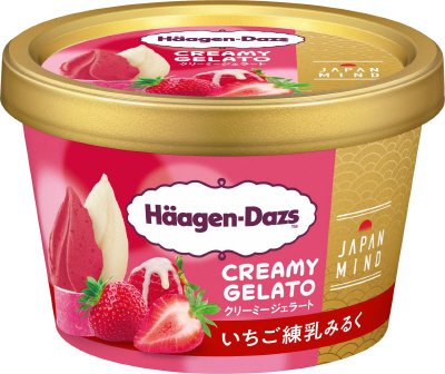 ミニカップ　CREAMY GELATO　いちご練乳みるく