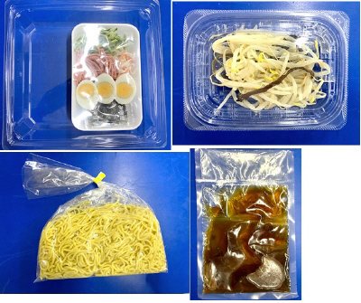 韓国のり付き！６種具材の冷やし中華（醤油）　３人前