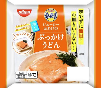 日清のそのまんま麺カップ　ジューシーおあげの冷しぶっかけうどん