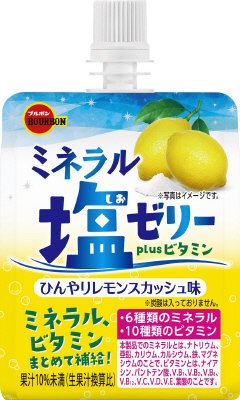 ミネラル塩ゼリーｐｌｕｓビタミンひんやりレモンスカッシュ味