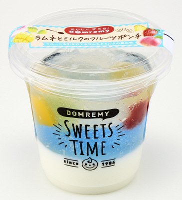 ラムネとミルクのフルーツポンチ