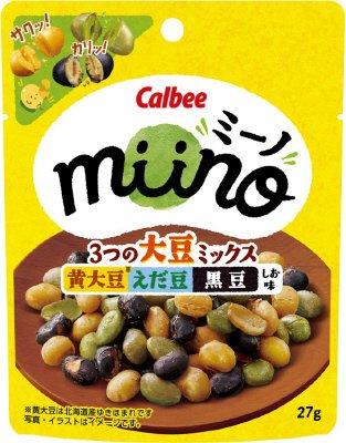 ｍｉｉｎｏ３つの大豆ミックス黄大豆えだ豆黒豆しお味