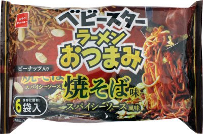 ベビースターラーメンおつまみ焼そば味スパイシーソース風味６袋入