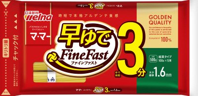 マ・マー　早ゆでスパゲティ　ＦｉｎｅＦａｓｔ　１．６ｍｍ　チャック付結束タイプ
