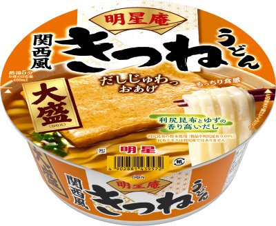 明星庵　きつねうどん　大盛　ケース