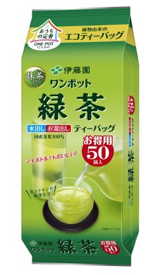 ワンポットエコティーバッグ緑茶５０袋