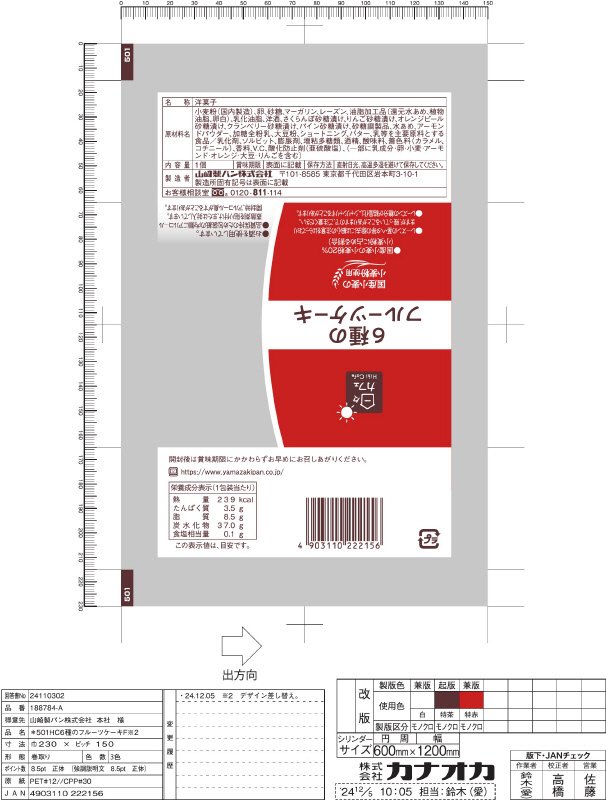 ６種のフルーツケーキ