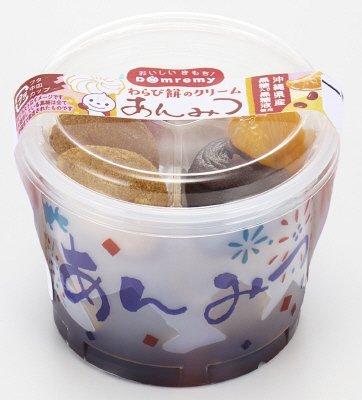 わらび餅のクリームあんみつ