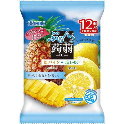 ぷるんと蒟蒻ゼリーパウチ　塩パイン+塩レモン