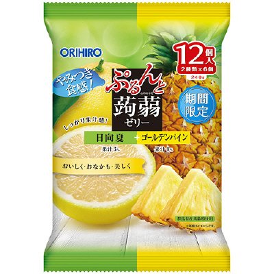 ぷるんと蒟蒻ゼリーパウチ　日向夏＋ゴールデンパイン