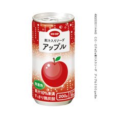 果汁入りソーダ　アップル