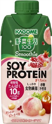 野菜生活１００　Ｓｍｏｏｔｈｉｅ　ＳＯＹ　ＰＲＯＴＥＩＮ　ざくろｍｉｘ