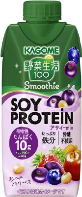 野菜生活１００　Ｓｍｏｏｔｈｉｅ　ＳＯＹ　ＰＲＯＴＥＩＮ　アサイーｍｉｘ