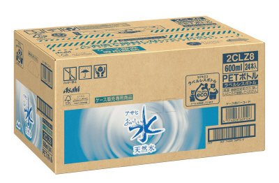 アサヒ　おいしい水　天然水　ラベルレスボトル　ＰＥＴ６００ｍｌ