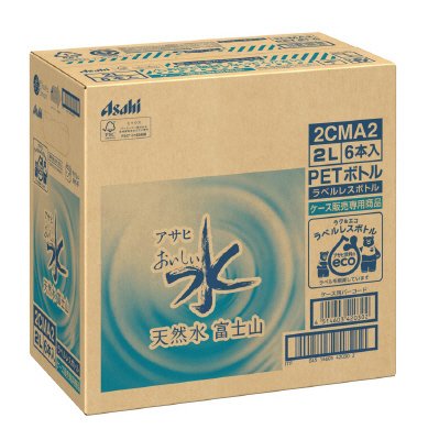 アサヒ　おいしい水　天然水　富士山　ラベルレスボトル　ＰＥＴ２Ｌ
