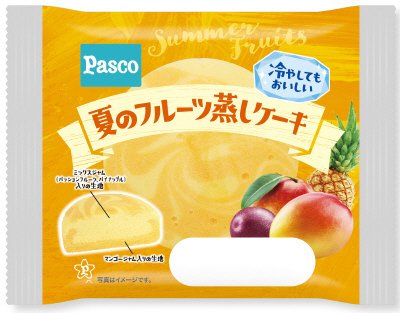 夏のフルーツ蒸しケーキ