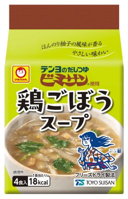 テンヨのだしつゆビミサン使用　鶏ごぼうスープ　４食入