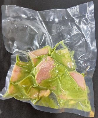 抹茶塩で味付けした鶏天