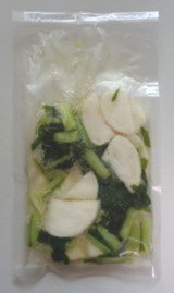 小かぶと野沢菜のしょうゆ漬