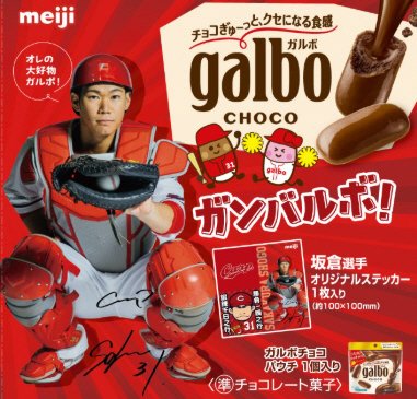 ガルボチョコパウチ坂倉広島カープ２５０９