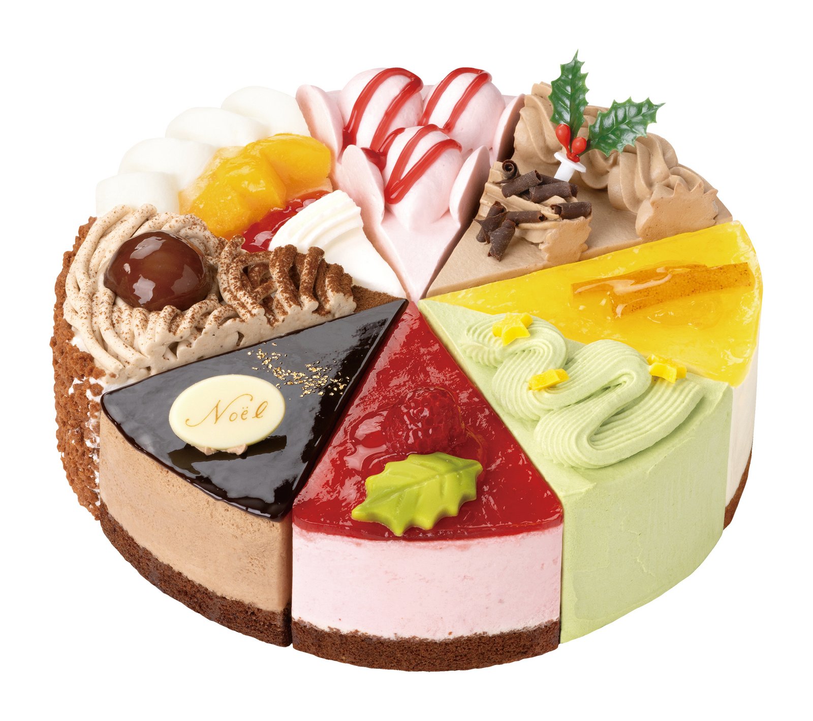 ８種のクリスマスアソートケーキ６号