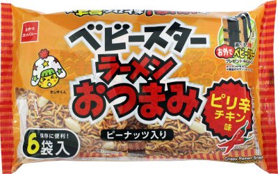 ベビースターラーメンおつまみピリ辛チキン味６袋入