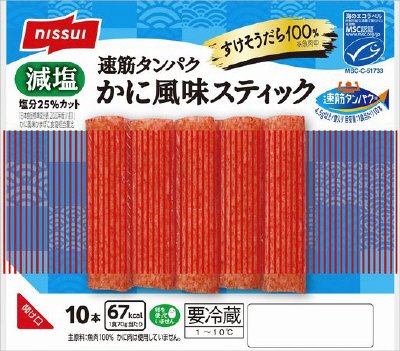 速筋タンパク　減塩かに風味スティック
