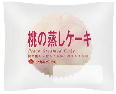 桃の蒸しケーキ