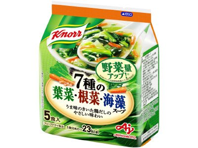 「クノール」　７種の葉菜・根菜・海藻スープ５食入袋