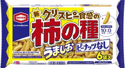 亀田の柿の種ピーナッツなしうましお６袋詰