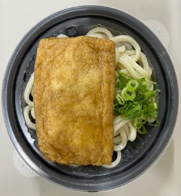 レンジふっくらお揚げのきつねうどん