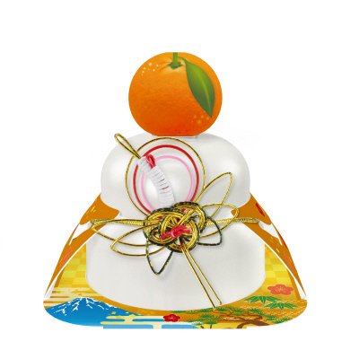 サトウの福餅入り鏡餅　小飾り鶴　橙付き