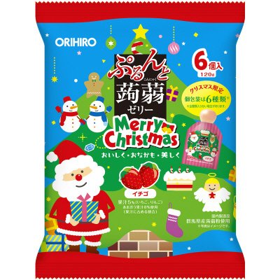 クリスマス　ぷるんと蒟蒻ゼリーパウチ　イチゴ