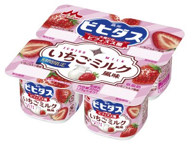 ビヒダスヨーグルト　いちごミルク風味　４ポット