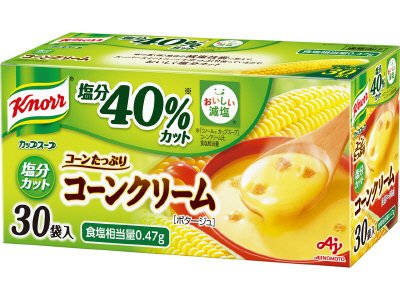 「クノール　カップスープ」コーンクリーム＜塩分カット＞（３０袋入）