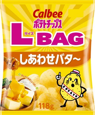 ポテトチップスＬサイズＢＡＧしあわせバタ～