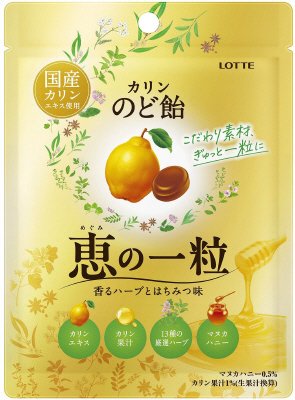カリンのど飴　恵の一粒（袋）