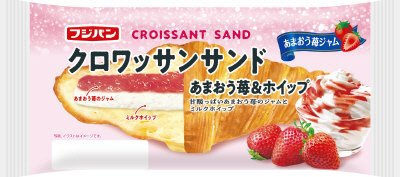 クロワッサンサンド　あまおう苺＆ホイップ
