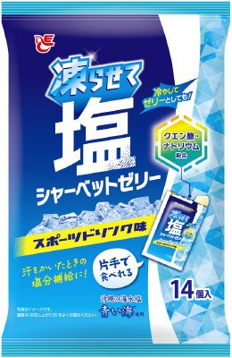 凍らせて塩シャーベットゼリー　スポーツドリンク味