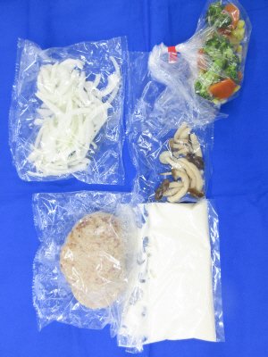 ホワイトチーズソース煮込みハンバーグ